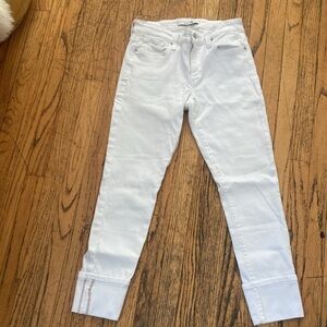 Joes Jeans White Slim Skinny Cuffed denim jeans Size 28